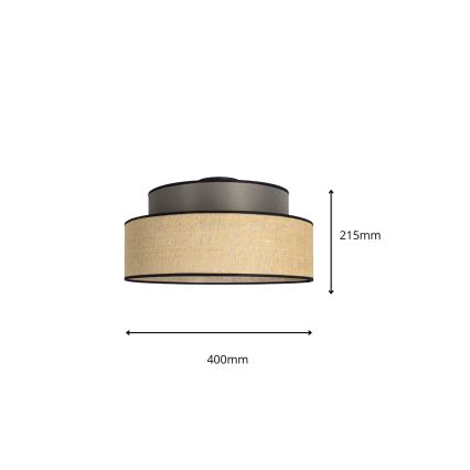 Плафон BOHO 1xE27/60W/230V кафяв/бежов