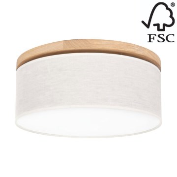 Плафон BOHO 2xE27/25W/230V Ø 38 см дъб – FSC сертифицирано