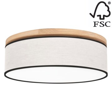 Плафон BOHO 3xE27/25W/230V Ø 48 см дъб – FSC сертифицирано