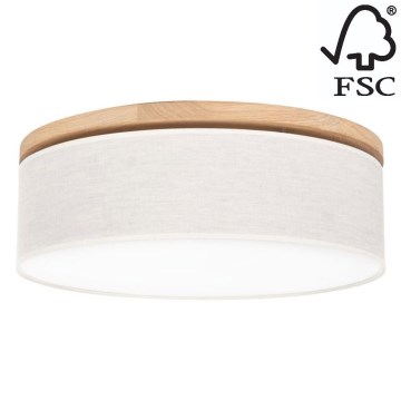 Плафон BOHO 3xE27/25W/230V Ø 48 см дъб – FSC сертифицирано