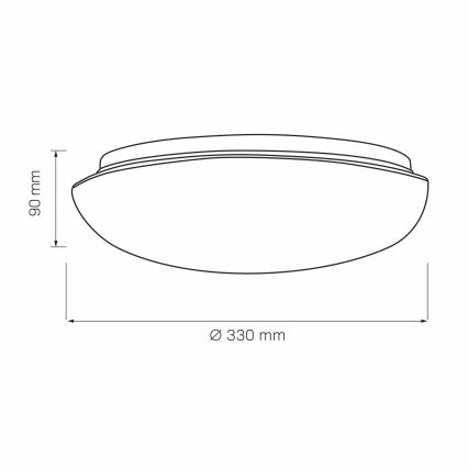 Плафон BONIFACY 2xE27/20W/230V Ø 33 cm бял