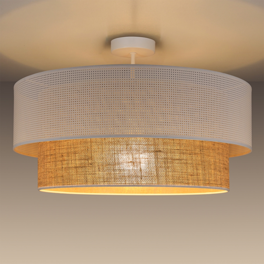 Плафон BORHO 1xE27/60W/230V бял/юта