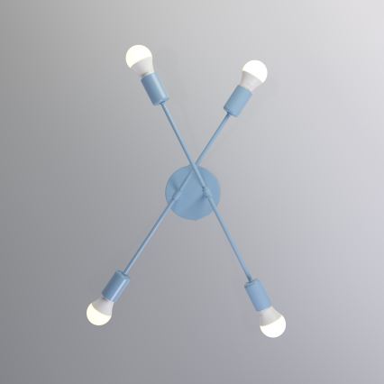 Плафон CAMBRIDGE 4xE27/15W/230V син