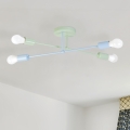 Плафон CAMBRIDGE 4xE27/15W/230V зелен/син