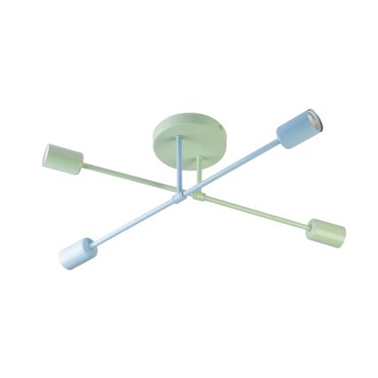 Плафон CAMBRIDGE 4xE27/15W/230V зелен/син