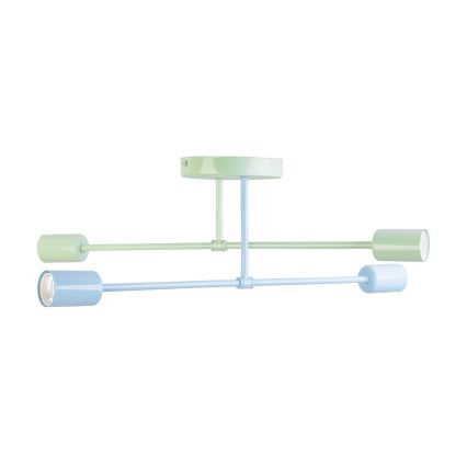 Плафон CAMBRIDGE 4xE27/15W/230V зелен/син