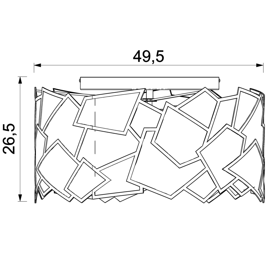 Плафон CAMO 3xE27/15W/230V черен