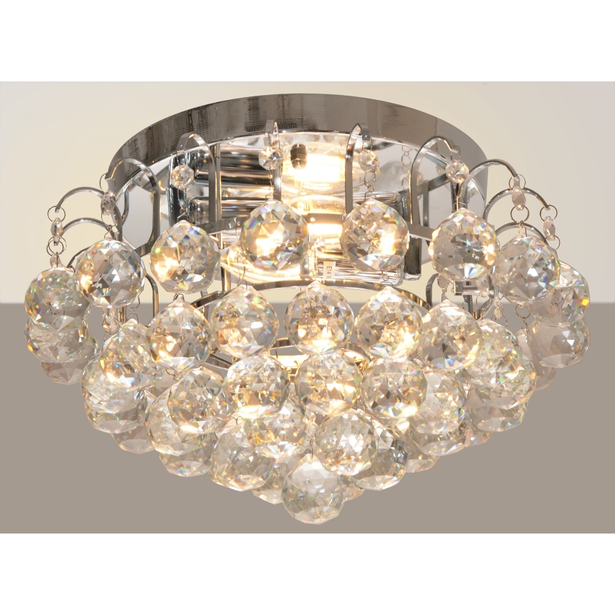 Плафон CLARISA 2xE14/60W/230V Ø 40 см лъскав хром