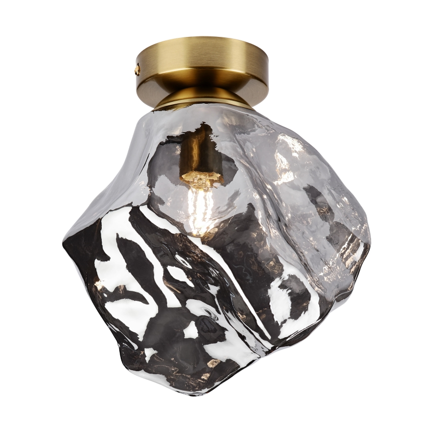 Плафон CRISTAL 1xE14/15W/230V месинг/опушено черно