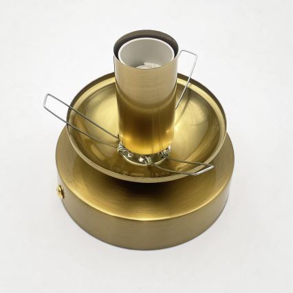 Плафон CRISTAL 1xE14/15W/230V месинг/опушено черно