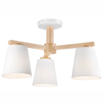 Плафон ELLIE 3xE27/60W/230V бук, монтиран на тавана