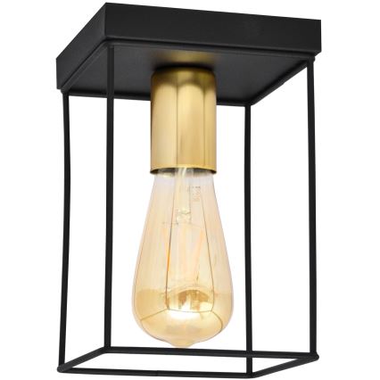 Плафон FINN 1xE27/15W/230V черен/златист