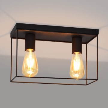 Плафон FINN 2xE27/15W/230V черен