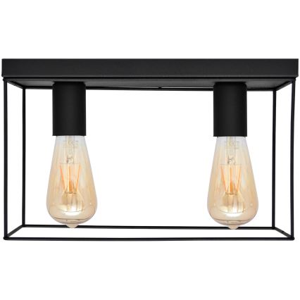 Плафон FINN 2xE27/15W/230V черен