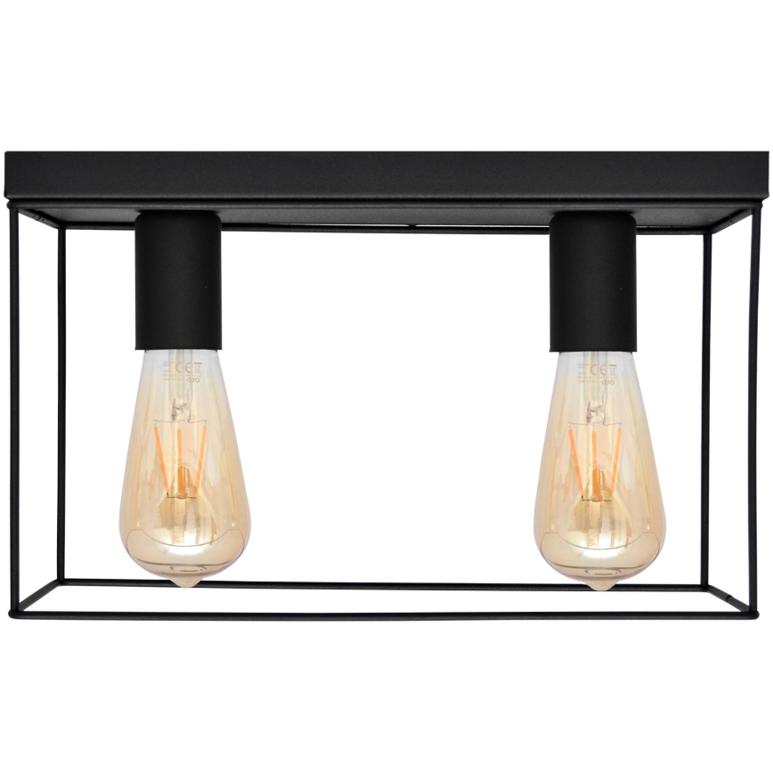 Плафон FINN 2xE27/15W/230V черен