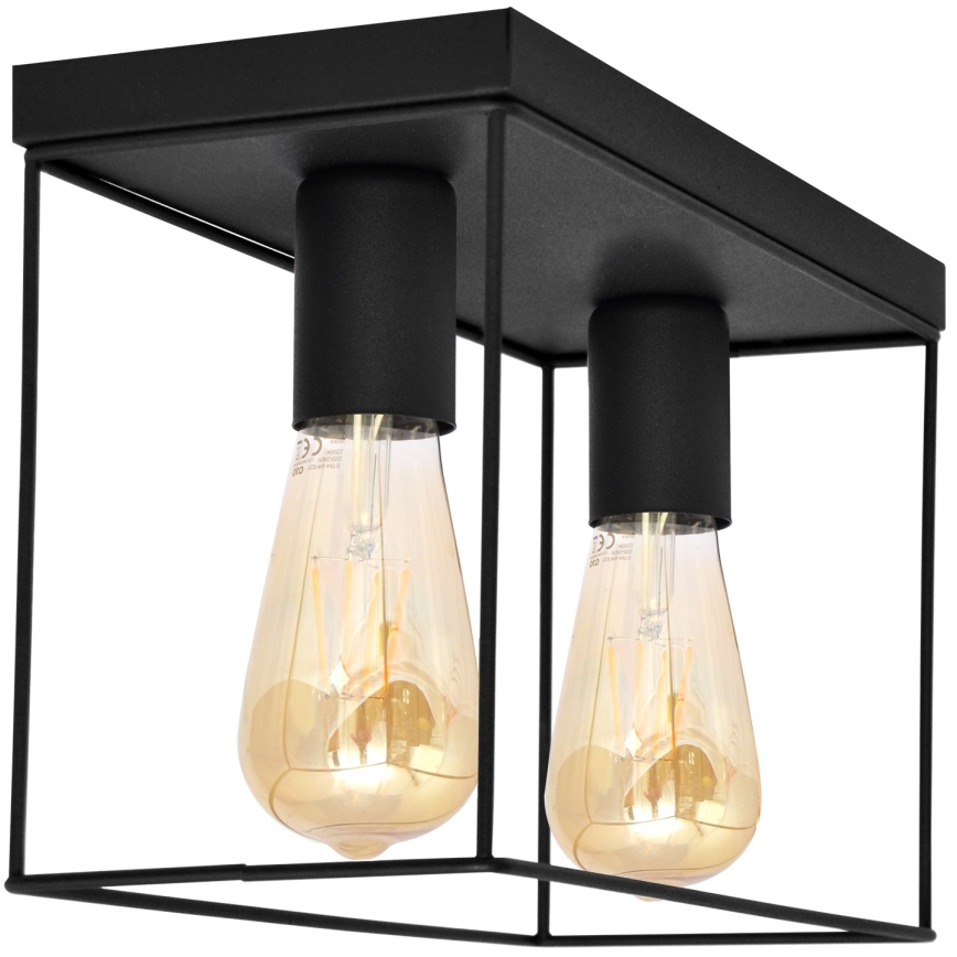 Плафон FINN 2xE27/15W/230V черен