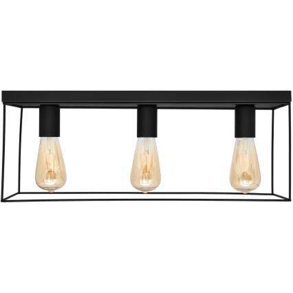 Плафон FINN 3xE27/15W/230V черен