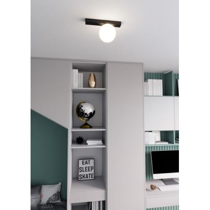 Плафон FIT 1xE14/10W/230V черен/бял