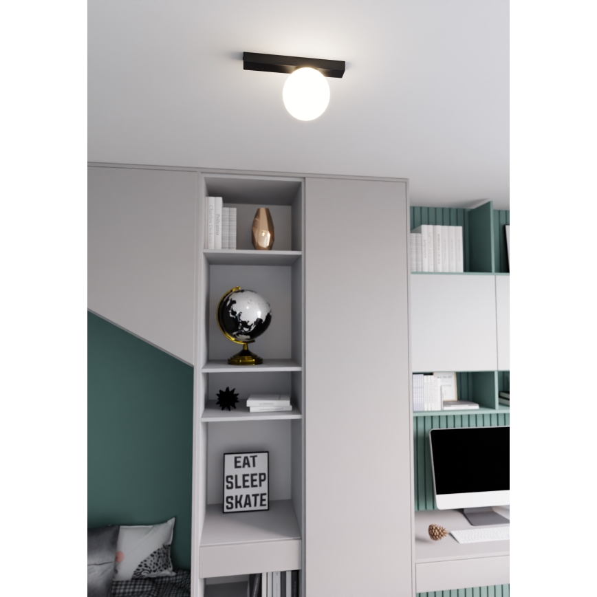 Плафон FIT 1xE14/10W/230V черен/бял