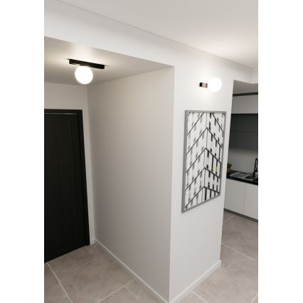 Плафон FIT 1xE14/10W/230V черен/бял