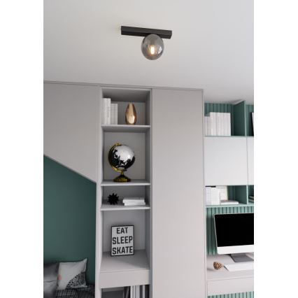 Плафон FIT 1xE14/10W/230V черен/сив