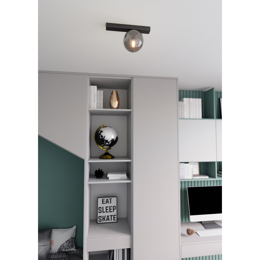 Плафон FIT 1xE14/10W/230V черен/сив