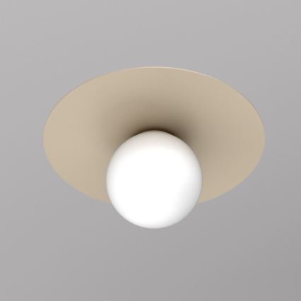 Плафон FLAT 1xE27/15W/230V, диаметър 35 см, бежов