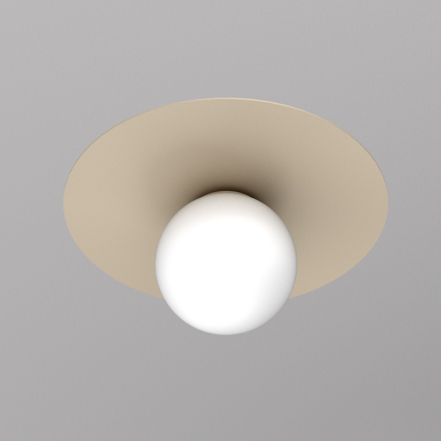 Плафон FLAT 1xE27/15W/230V, диаметър 35 см, бежов