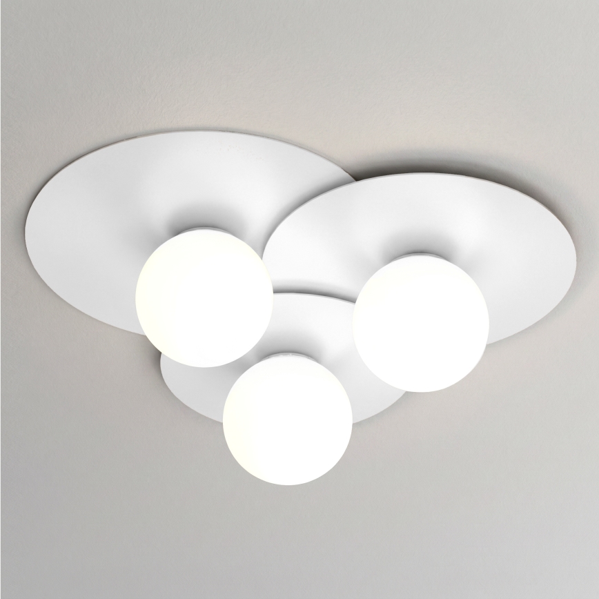 Плафон FLAT 3xE27/15W/230V 55x60 см бял