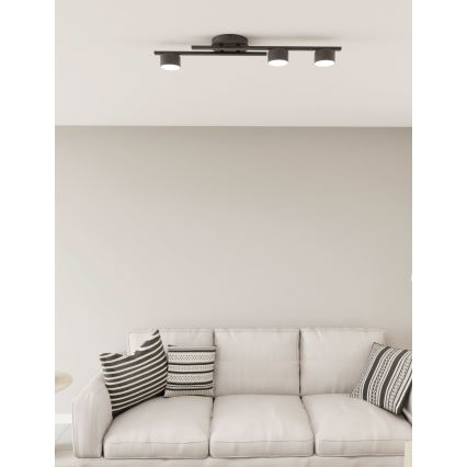 Плафон FRAGMENT 3xGX53/12W/230V черен