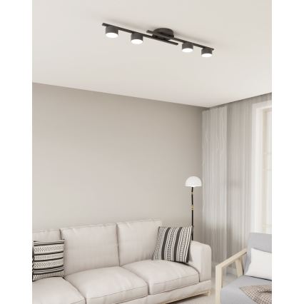 Плафон FRAGMENT 4xGX53/12W/230V черен