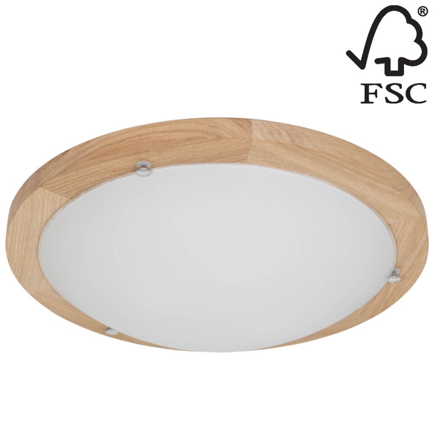 Плафон FRIDA 2xE27/40W/230V дъб - FSC сертифициран