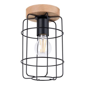 Плафон GOTTO 1xE27/15W/230V черен/бук