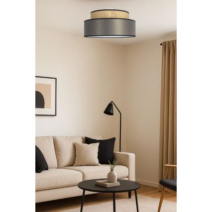 Плафон GRACE 1xE27/60W/230V бежов/кафяв