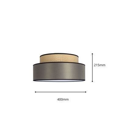 Плафон GRACE 1xE27/60W/230V бежов/кафяв