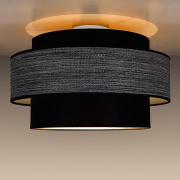 Плафон GRACE 1xE27/60W/230V черен/сив