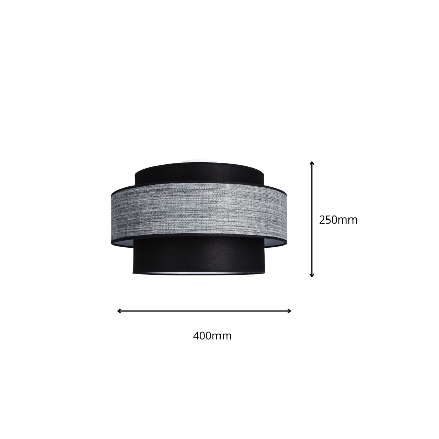 Плафон GRACE 1xE27/60W/230V черен/сив