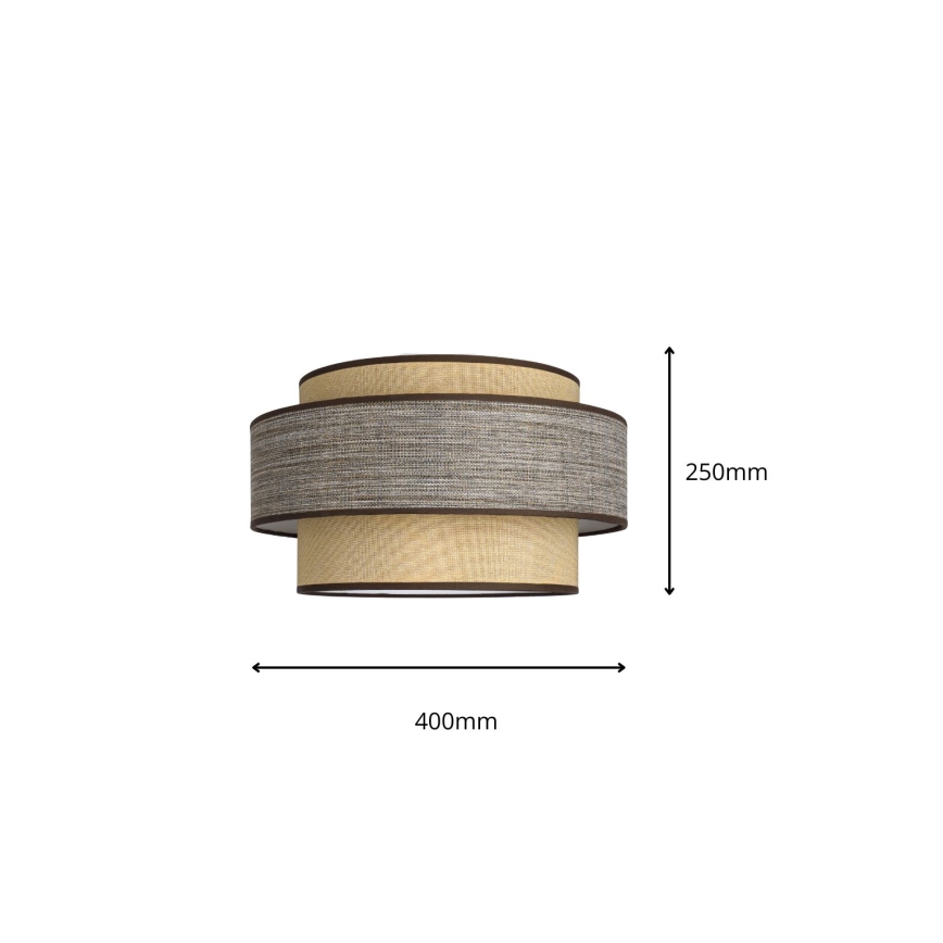 Плафон GRACE 1xE27/60W/230V Ø 40 см бежов/кафяв