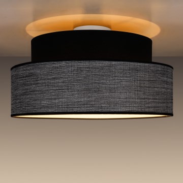 Плафон GRACE 1xE27/60W/230V Ø 40 см черен/сив