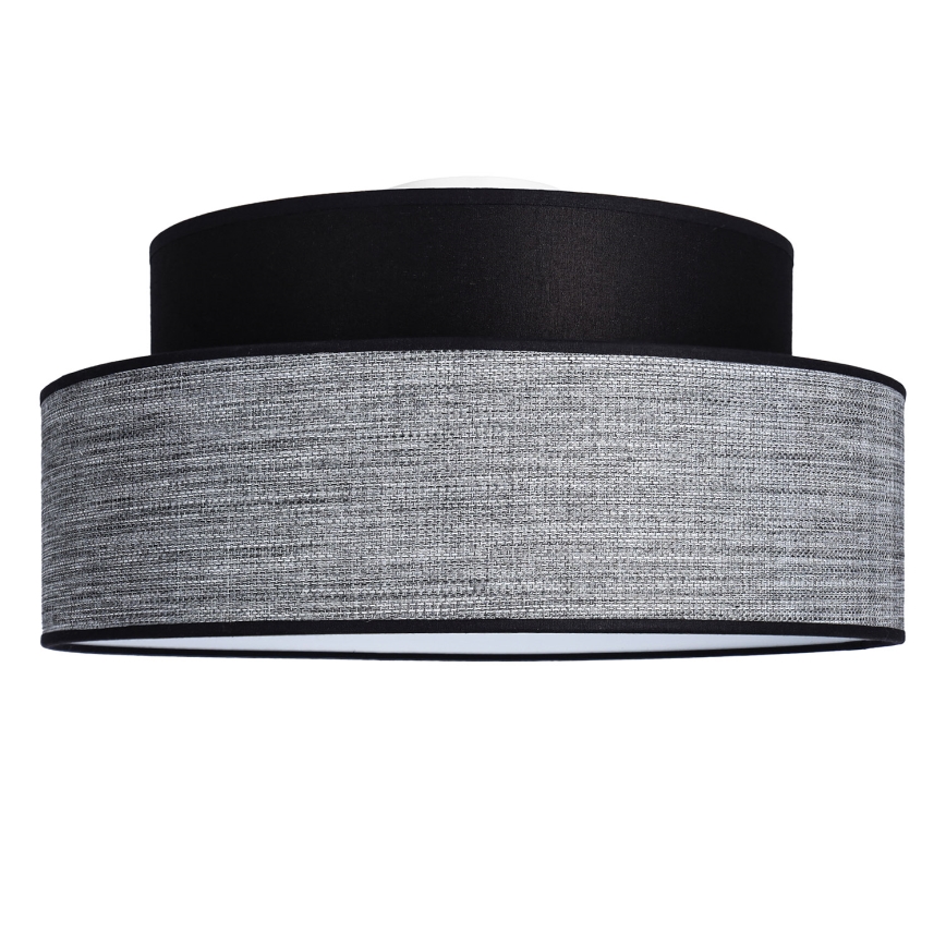 Плафон GRACE 1xE27/60W/230V Ø 40 см черен/сив