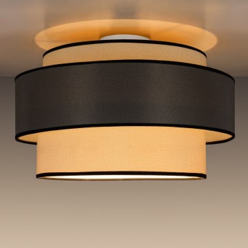 Плафон GRACE 1xE27/60W/230V Ø 40 см кремав/сив