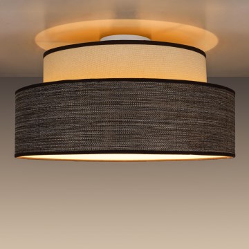 Плафон GRACE 1xE27/60W/230V Ø 40 см кремав/кафяв