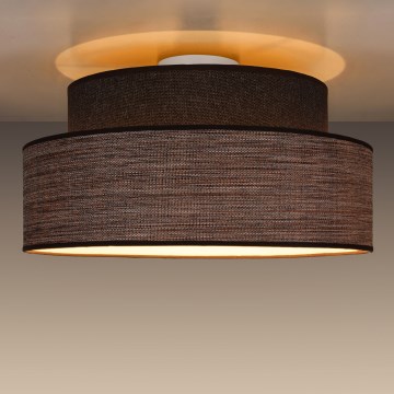 Плафон GRACE 1xE27/60W/230V кафяв/бежов