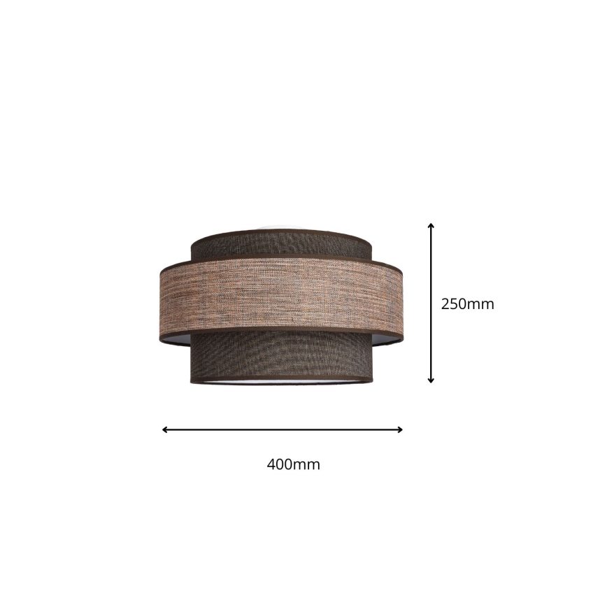 Плафон GRACE 1xE27/60W/230V кафяв/бежов