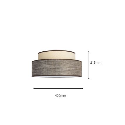 Плафон GRACE 1xE27/60W/230V кремав/кафяв