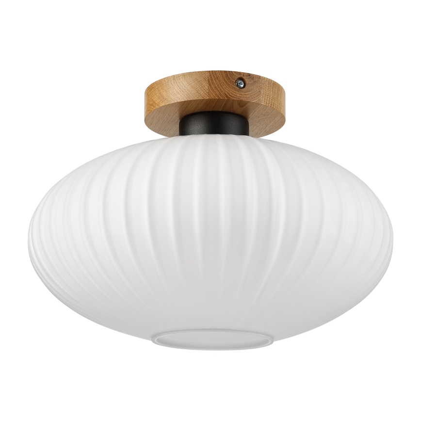 Плафон HARMA WOOD 1xE27/15W/230V дъб/бял Ø 30 см