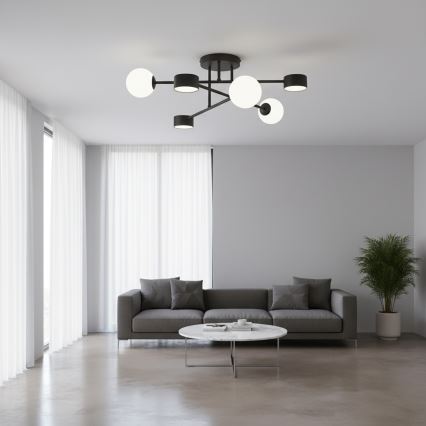 Плафон HOLON 3xG9/8W/230V + 3xGX53/12W черен