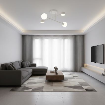 Плафон HOLON за повърхностен монтаж 2xG9/8W/230V + 2xGX53/12W, сив