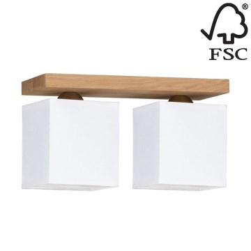 Плафон INGER 2xE27/25W/230V дъб - FSC сертифициран