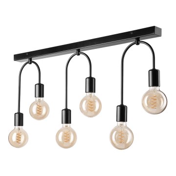 Плафон JANO 6xE27/15W/230V черен